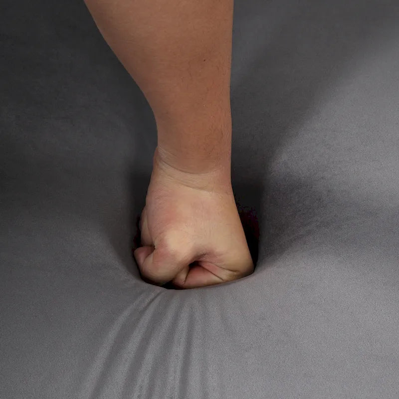 Canapé causeuse moderne en velours avec accoudoirs incurvés et coussin épais