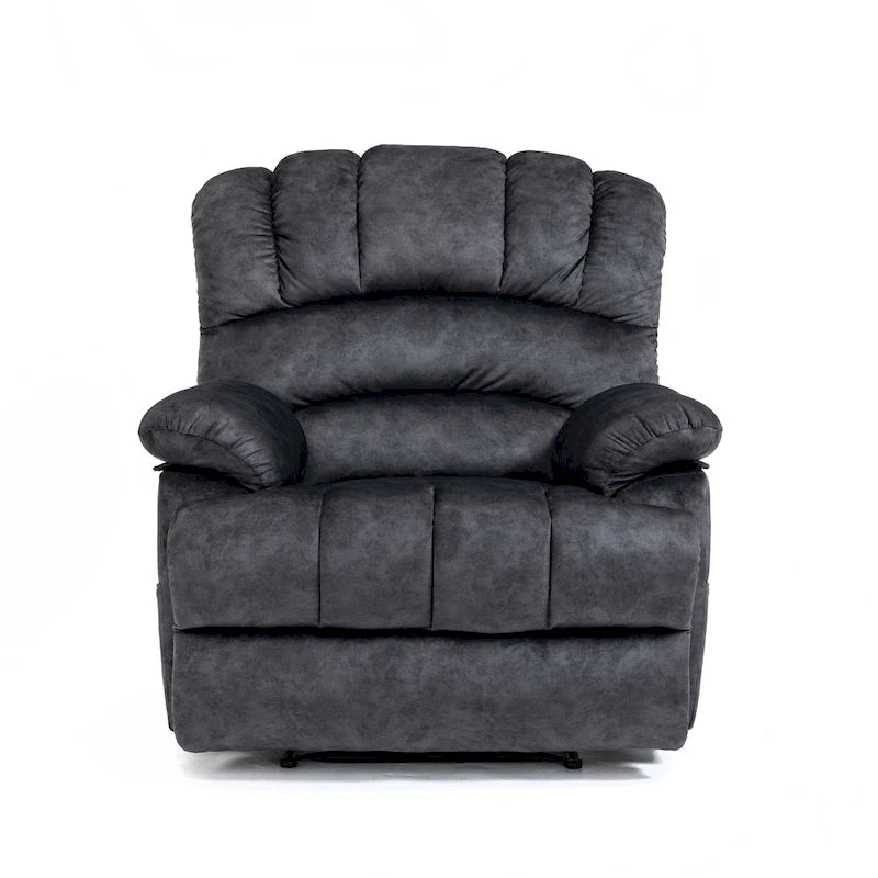 Fauteuil inclinable manuel surdimensionné avec levier latéral et dossier réglable à 155°