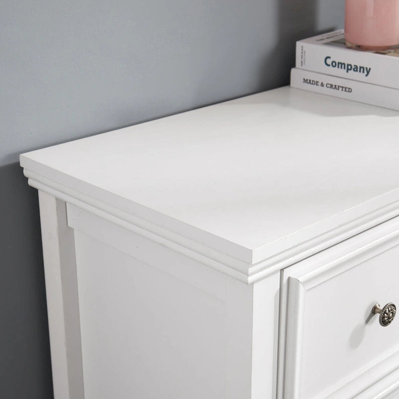 Commode horizontale et armoire de rangement modernes de style fermette à 7 tiroirs