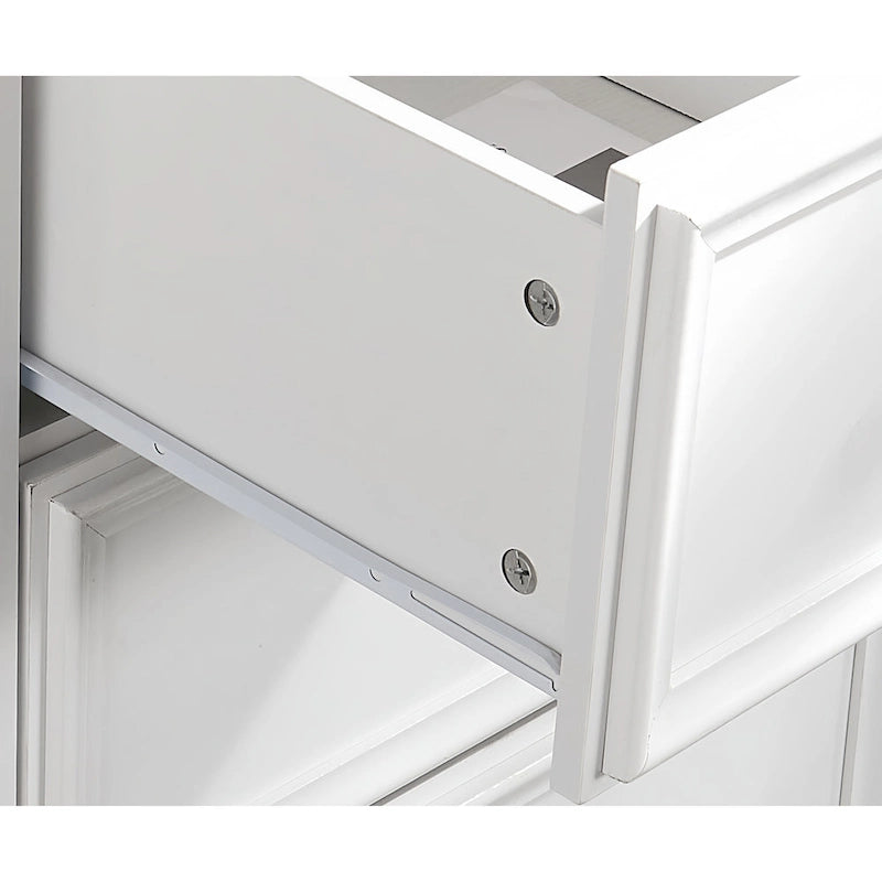 Commode horizontale et armoire de rangement modernes de style fermette à 7 tiroirs