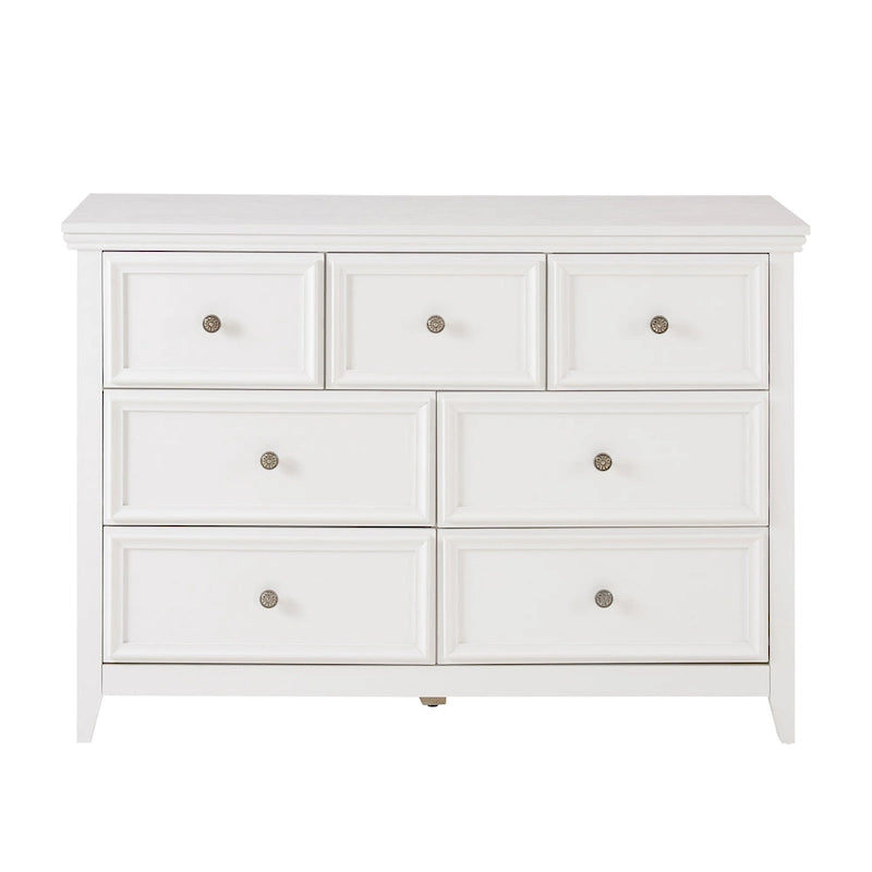 Commode horizontale et armoire de rangement modernes de style fermette à 7 tiroirs