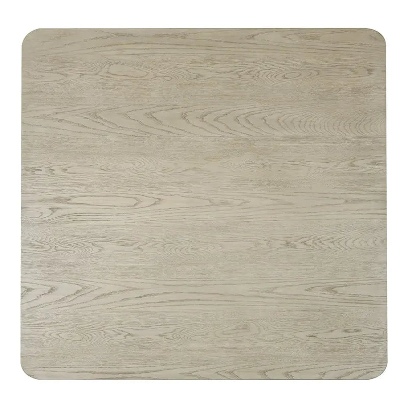 Table à manger de 54 pouces carrés en bois massif à hauteur de comptoir avec pied central - 4 à 6 places