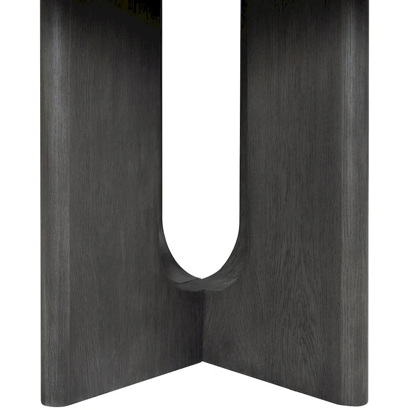 Table à manger de 54 pouces carrés en bois massif à hauteur de comptoir avec pied central - 4 à 6 places