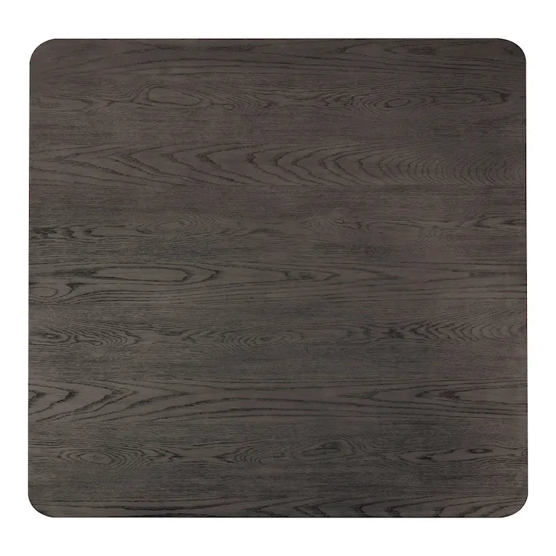 Table à manger de 54 pouces carrés en bois massif à hauteur de comptoir avec pied central - 4 à 6 places