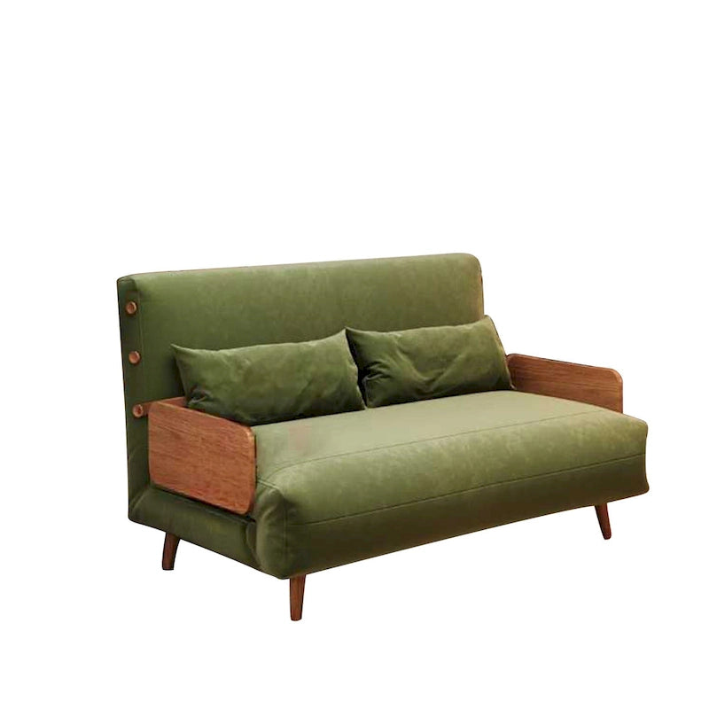 Canapé-lit convertible 59" avec dossier réglable et tablette latérale - Beige