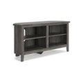 Meuble TV d'angle de style rustique avec finition chêne vieilli et gestion des câbles