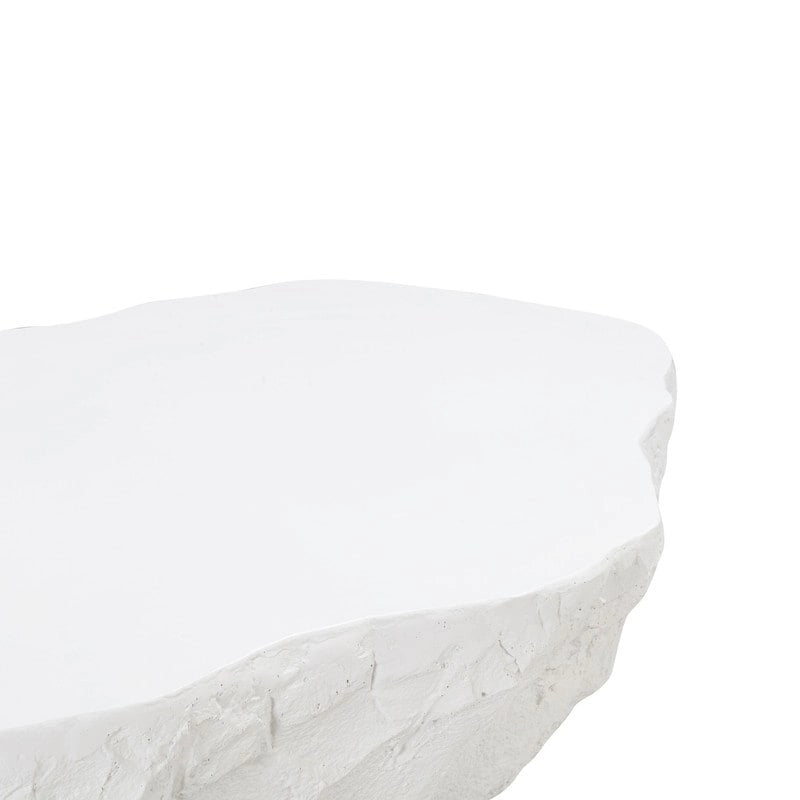 Table Basse en Béton Façonné Main Intérieur & Extérieur - Bord Naturel