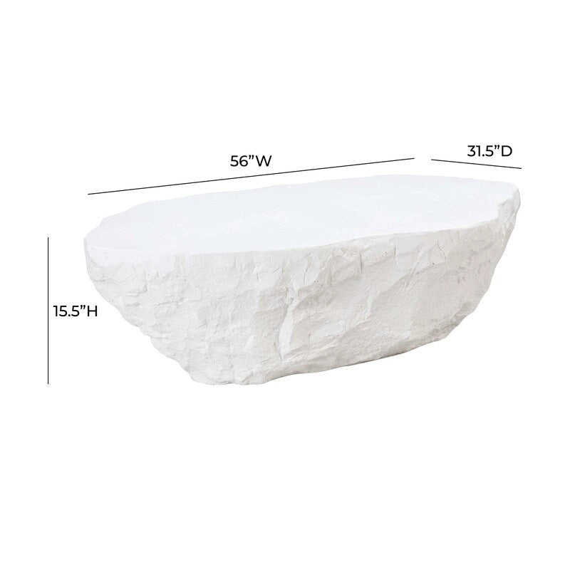 Table Basse en Béton Façonné Main Intérieur & Extérieur - Bord Naturel