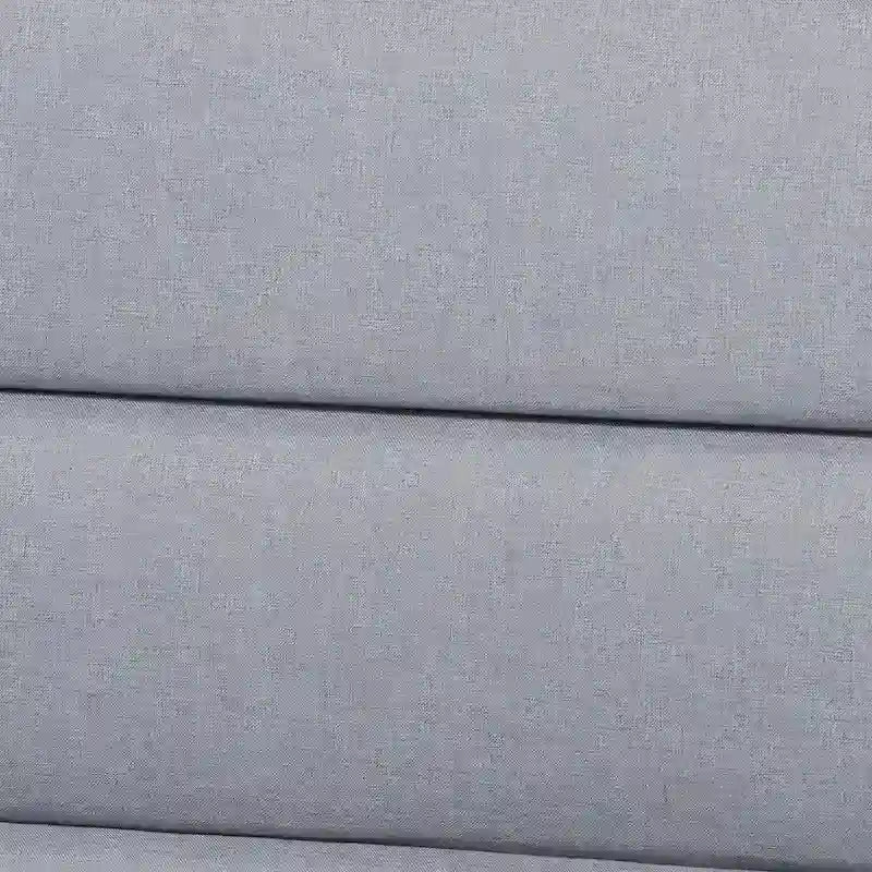 Lit plateforme en bois capitonné tissu de transition – Gris clair