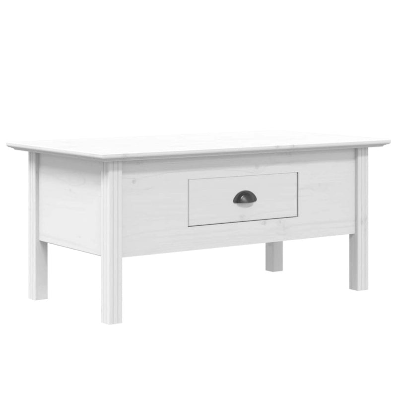 Table basse en pin massif style français avec tiroir - 100 cm