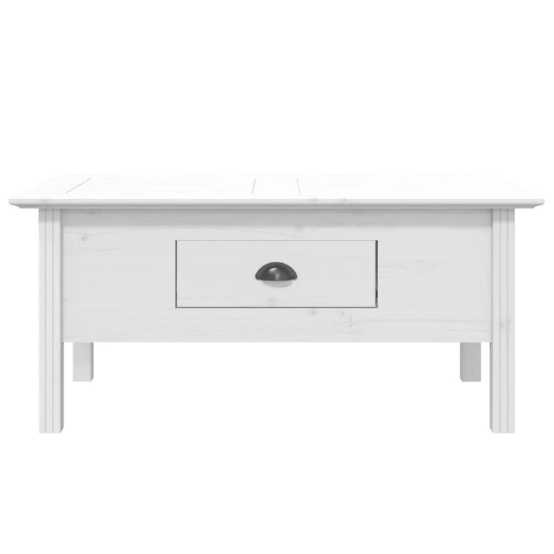 Table basse en pin massif style français avec tiroir - 100 cm