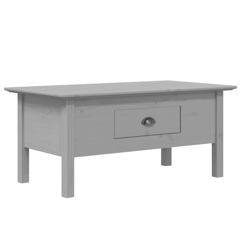 Table basse en pin massif style français avec tiroir - 100 cm
