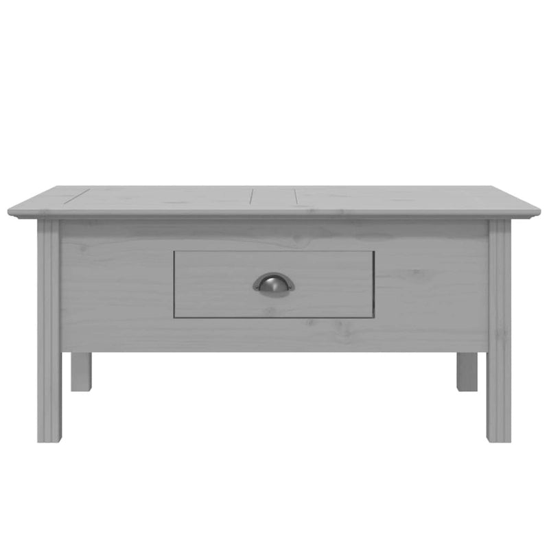 Table basse en pin massif style français avec tiroir - 100 cm