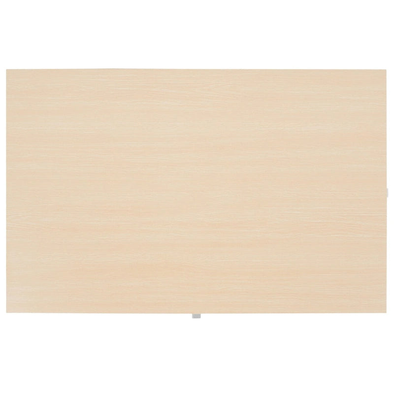 Table basse rectangulaire effet bois avec pieds fins en métal noir