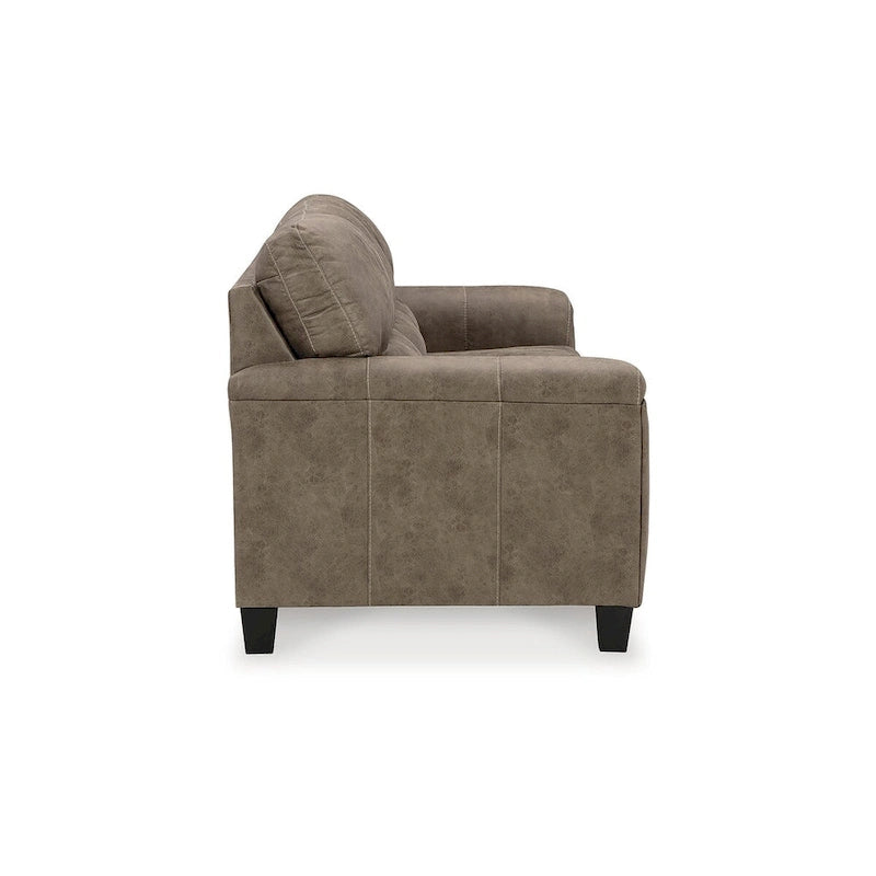 Canapé moderne en similicuir avec plateforme, 226 cm