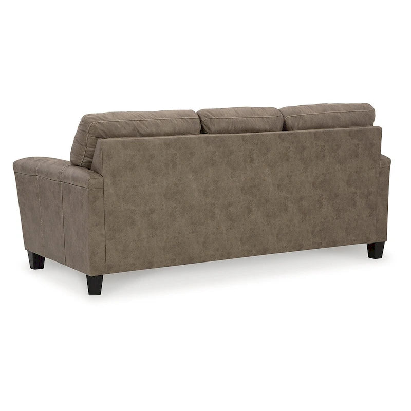 Canapé moderne en similicuir avec plateforme, 226 cm