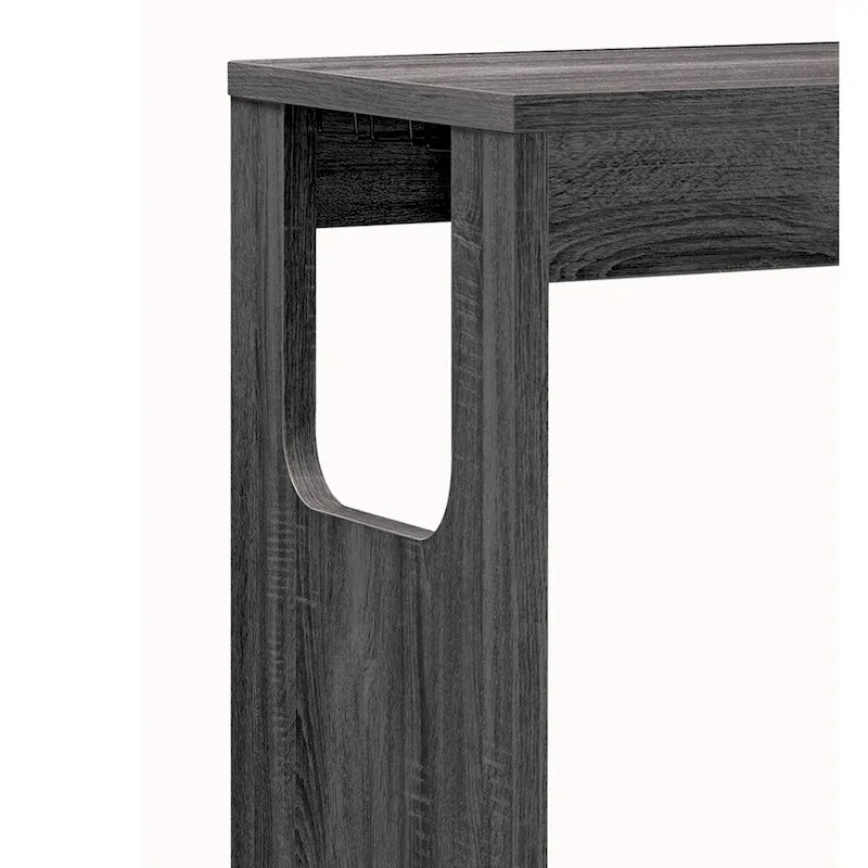 Table de Bar Maison avec Étagères Latérales à 3 Niveaux et 6 Supports à Verres à Vin