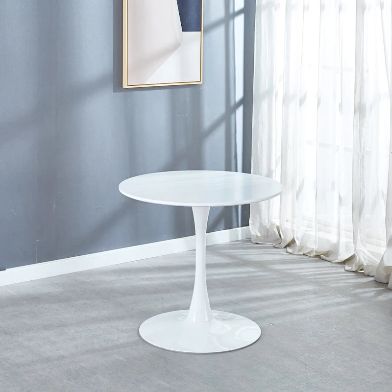 Table à manger ronde sur pied Tulipe de 80 cm – Pour 2 à 4 personnes
