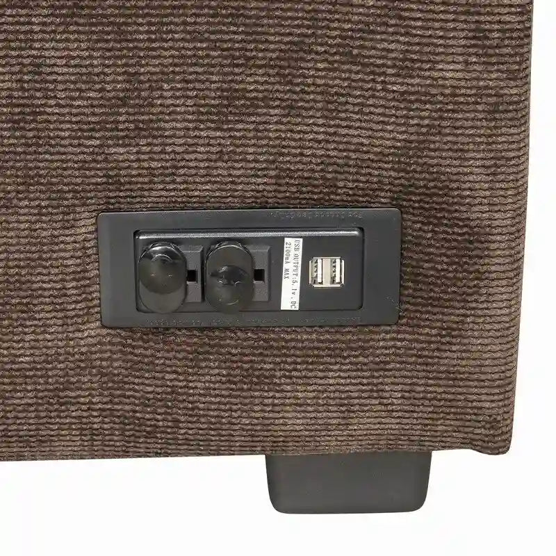 Canapé-lit convertible d'angle avec roulettes, ports USB et prises de courant