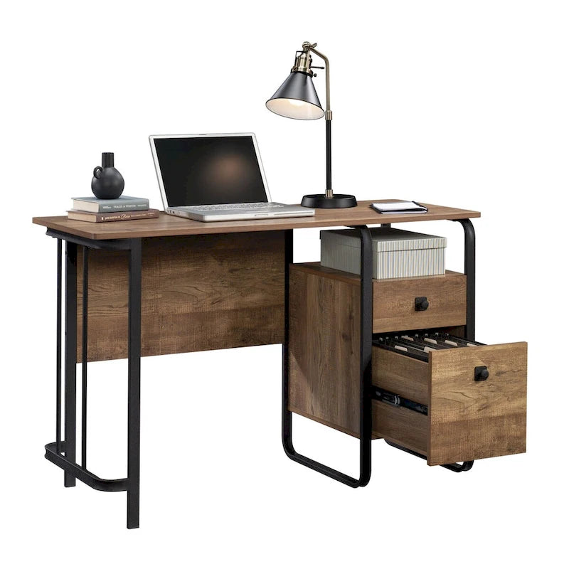 Station House Desk Etched Oak