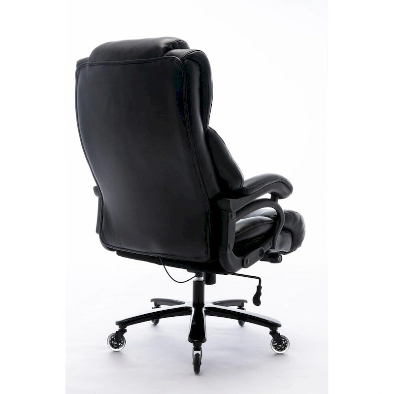 Chaise de bureau ergonomique à dossier haut avec support lombaire réglable et roulettes