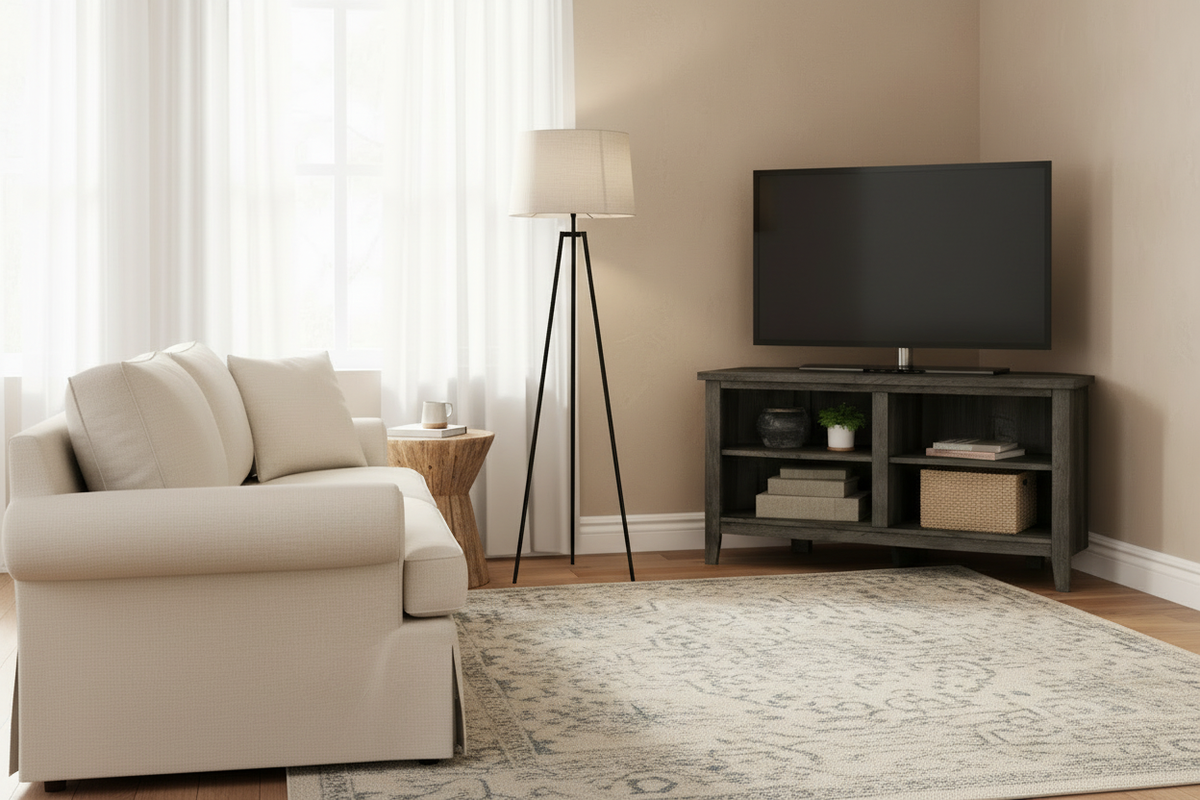 Corner TV Stand - Wide Shot